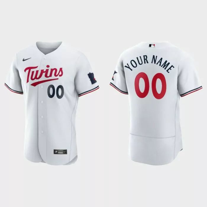 Men's Minnesota Twins Nike White Home 2020 Replica Custom Jersey