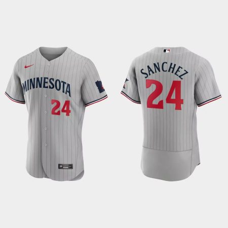 Men's Nike Gray Minnesota Twins Road 2023 Authentic Team Jersey