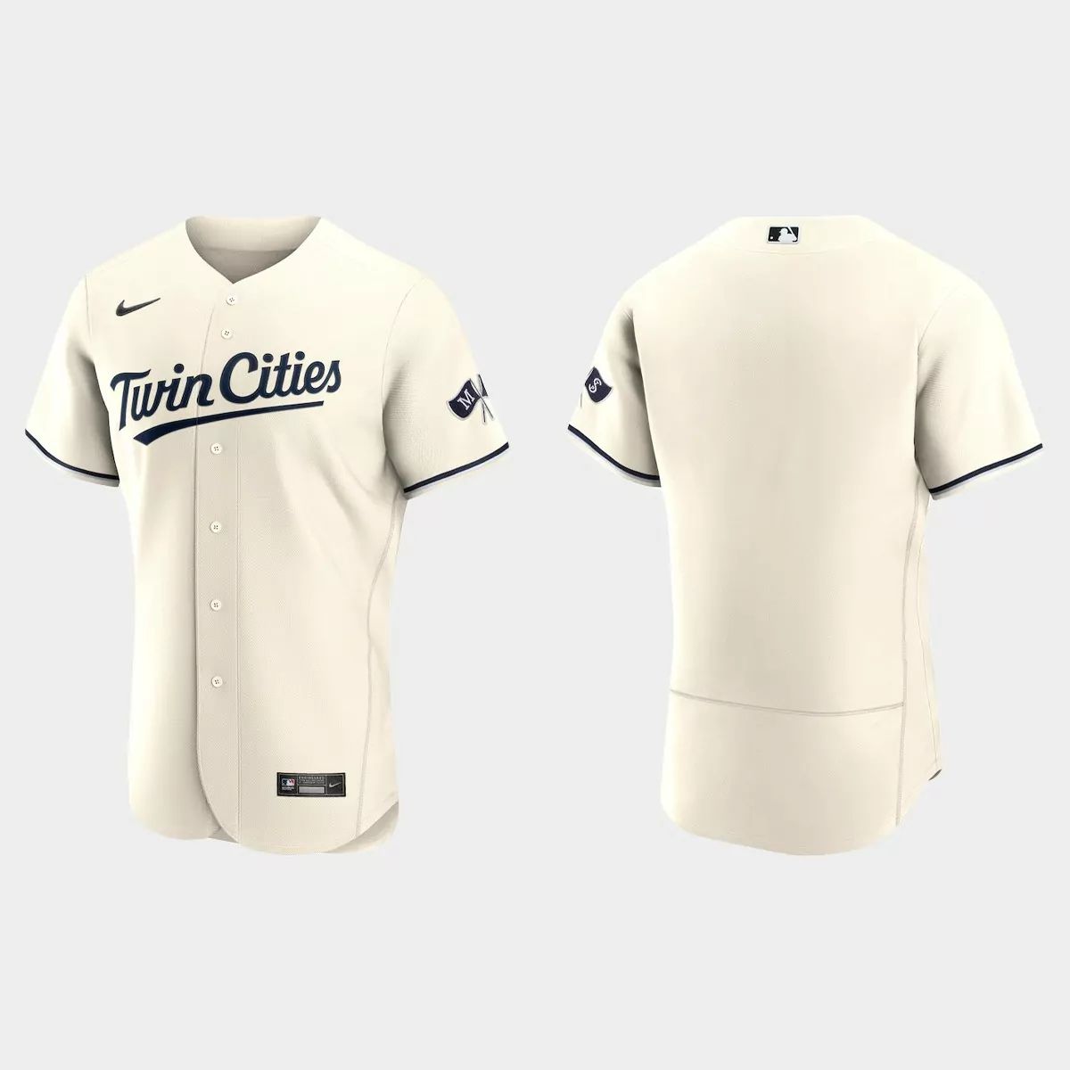 Minnesota Twins Blank Men's Nike 2023 Authentic Jersey – Cream