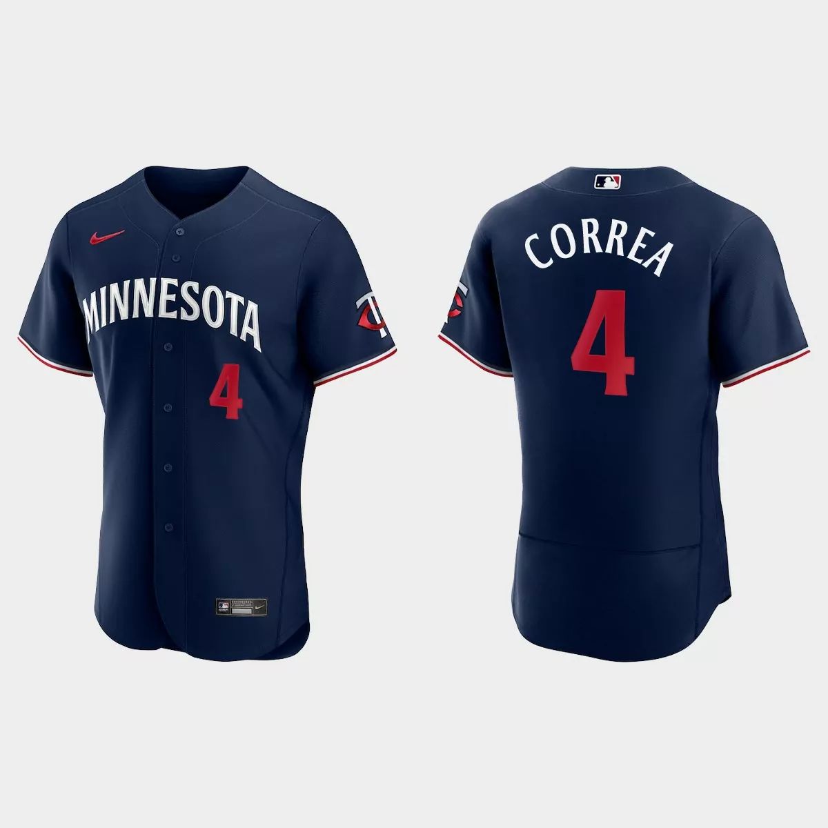Minnesota Twins Carlos Correa #4 Nike Men's Navy 2023 Official MLB  Player Jersey